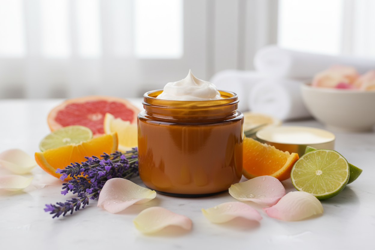 Coastal Indulgence body butter in amber jar - handcrafted Florida skincare