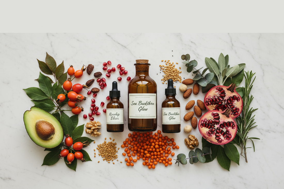 Botanical oils for skincare showing plant-based ingredients and natural extraction methods