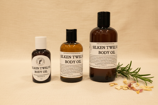 Warm, inviting linen background with fresh rosemary - shows the size progression beautifully.